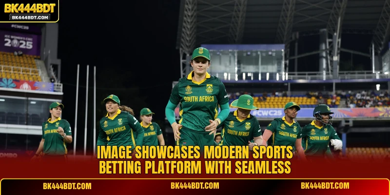 Image showcases modern sports betting platform with seamless