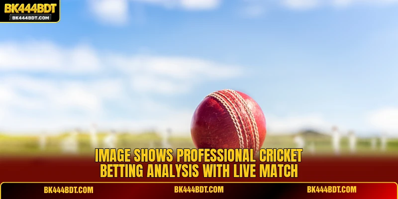 Image shows professional cricket betting analysis with live match